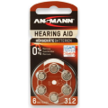 Ansmann Hörgeräte-Batterie Zinc-Air 312 PR41, 1,4 V, 6er-Blister Ansmann Hörgeräte-Batterie Zinc-Air 312 PR41, 1,4 V, 6er-Blister